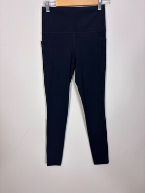 Athleta Salutation High-Waist Black Leggings with Side Pockets Stash Tight XS